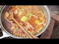 Шурпа из свинины в казане на костре! Просто и вкусно