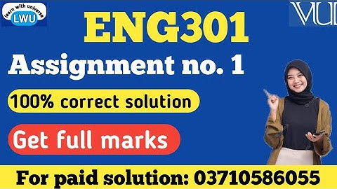 ENG301 assignment no 1 solution 2025||eng301 assignment 1 fall 2025 #eng301 #assignment 