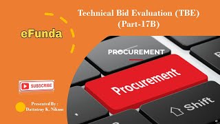 Technical Bid Evaluation (TBE) (Part-17B)