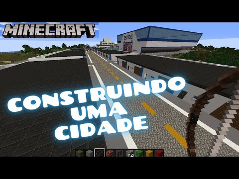 MINECRAFT SEM MODS CONSTRUINDO UMA CIDADE COM MANSÃO ESTÁDIO DE FUTEBOL MUITAS CASAS, PRAÇA COMÉRCIO