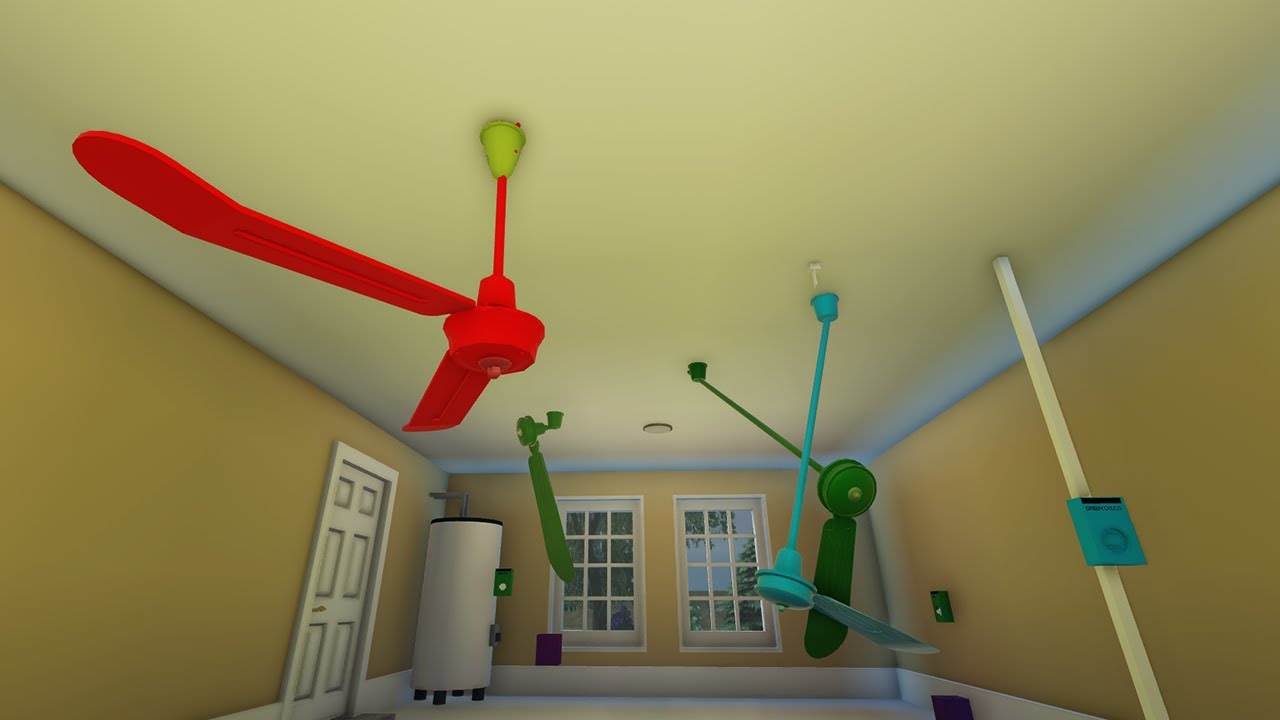 Funny Ceiling Fan Wobbly Running in My Suburban House | Roblox
