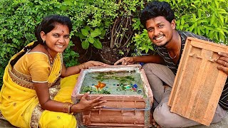 How to Make Fish Tank 🐠 | ஓடு வைத்து மீன் தொட்டி செய்யலாம் வாங்க! 🐟| Vijay Ideas