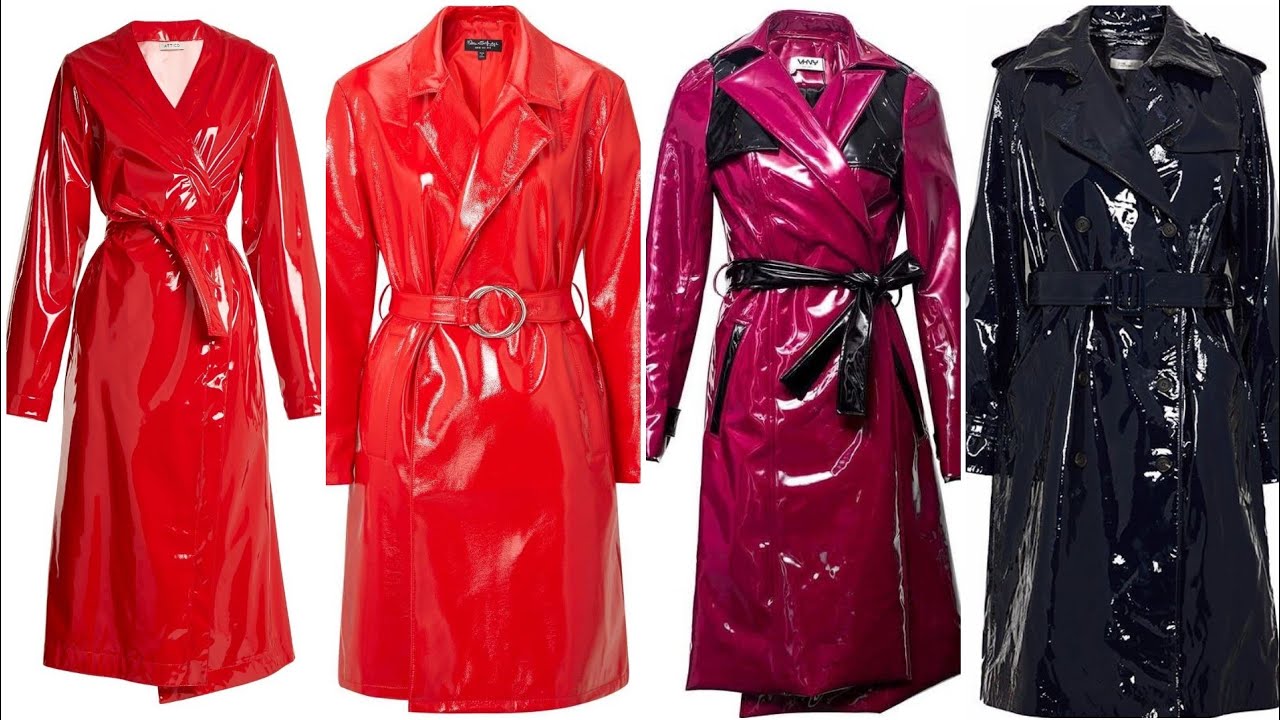 Stunning& charming latex & leather long trench coats designs ideas ...