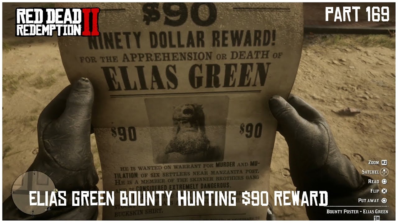 Red Dead Redemption 2 Elias Green Bounty Hunting 90 Reward Part 169