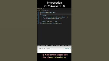 Interview Challenge # 110 || How to find intersection of 2 arrays in JS #javascript #shorts
