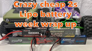 Crazy cheap 2s Lipo Battery Week Wrap Up