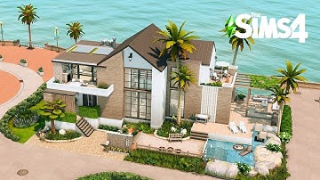 Modern Family House 🌴 | Base Game🤍 | Stop Motion Build | The Sims 4 | No CC