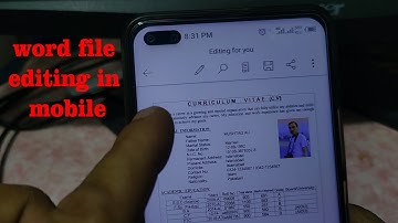 How To Edit Word File In Mobile