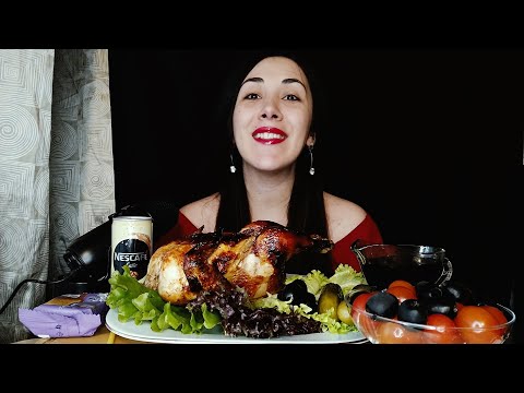 MUKBANG ქათამი გრილზე🤤🍗რატომ კვირიკე❓ჭამის ხმები ნამ ნამ ნამ 😀