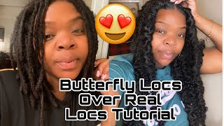 Butterfly Locs Over Real Locs Tutorial | SUPER EASY