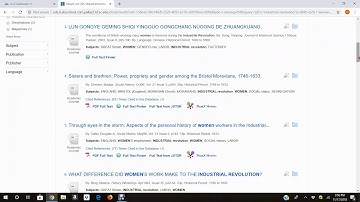 Historical Abstracts Database Tutorial