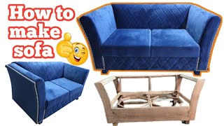 How to make Blue velvet Sofa most Stylish and beautiful design