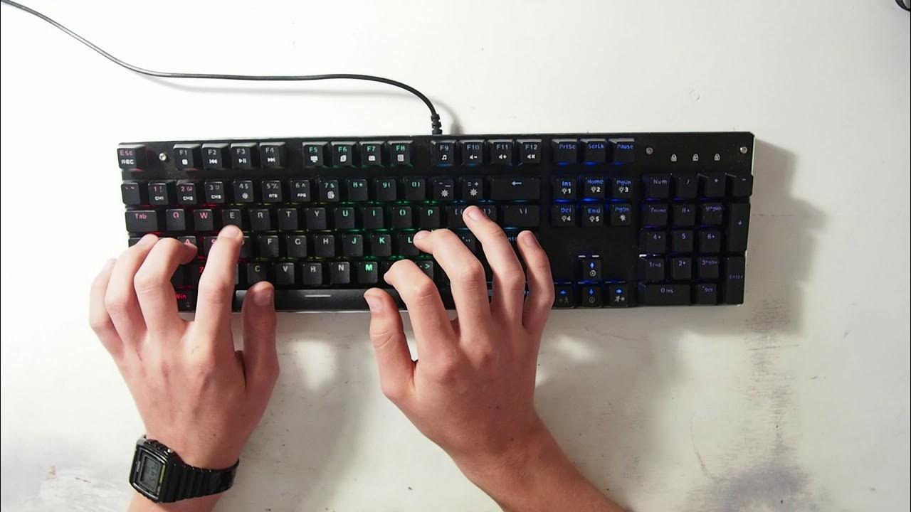 Kmart Gaming Keyboard?!?! Key switch sound test YouTube