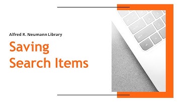 Saving Search Items