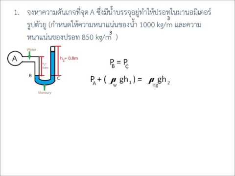 กลศาสตร์ของไหล เรื่องมานอมิเตอร์
