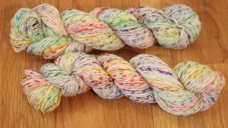 Dyepot Weekly #14 - Dyeing a Rainbow Graffiti Sock Blank with Wilton Food Coloring Sprays