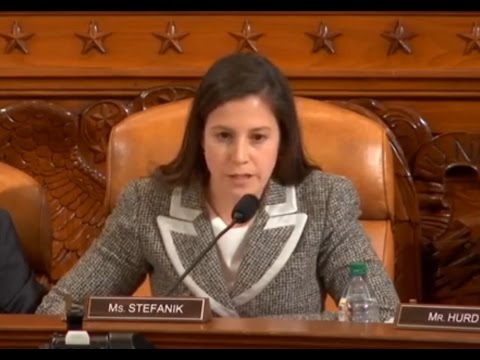 Rep. Elise Stefanik asks questions at Comey hearing