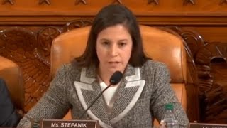 Rep. Elise Stefanik asks questions at Comey hearing