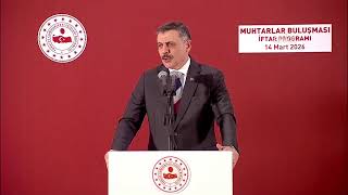 İçişleri Bakanı Mustafa Çiftçi, Muhtarlar Ile Yapılan Iftar Programında Konuşuyor /Ankara