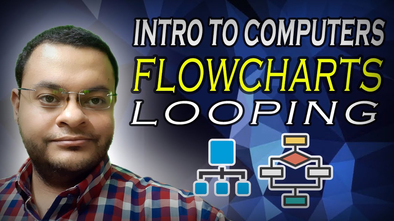 loop flowchart  2022 New  Intro to Computers: Flowcharts Loops شرح بالعربي