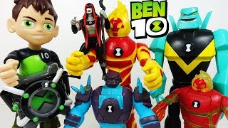 БЕН 10 ИГРУШКИ Бен Тен Мультфильм Ben10 и Фабрика Героев - Алмаз, Шок РОК, Хекс и Часы Омнитрикс