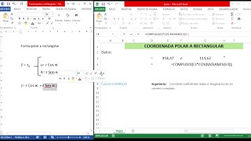 Polar a rectangular en Excel numeros complejos