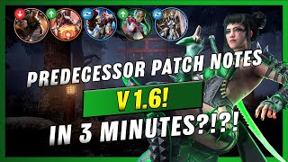 Predecessor V1.6 Patch Notes in Under 3 Minutes - Buffs, Nerfs, Item Reworks, ETC. Bayle Nerfed Mori Buffed Predecessor Patch Notes