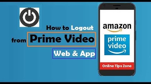 How to logout from Amazon Prime Video