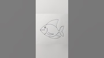easy cute fish drawing #beginnerarttips #art #drawingtutorials #viral #tranding ##shorts