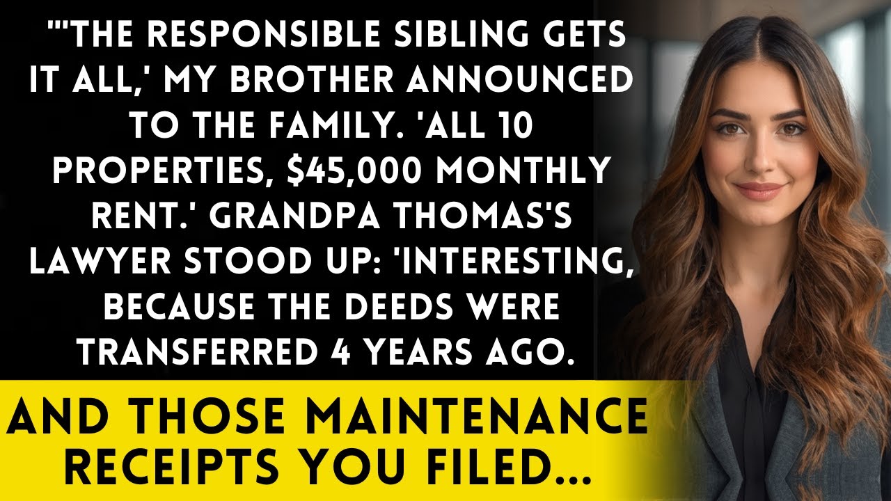 At The Estate Meeting, Brother Said 'Everything's Mine' - Then I Showed What Grandpa Signed...