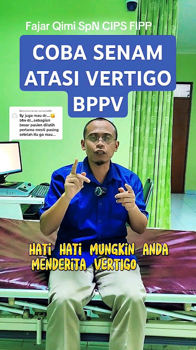 Senam Terapi Atasi Vertigo BPPV. Cara mengatasi Pusing Vertigo Saraf Tepi dari Rumah. #vertigo