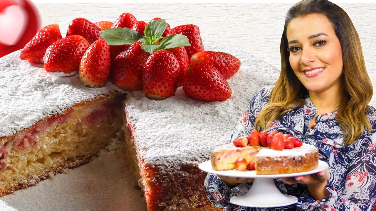 كيكة الفراولة, الفراولة بجد بتودي الكيكة في حتة تانية خالص😍😋 فيفيان هتعملنا احلى كيكة فرولة بالزبادى