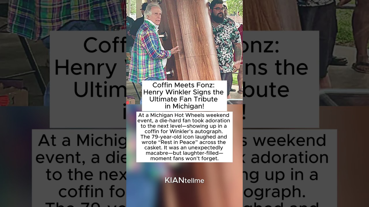 Henry Winkler’s Priceless Reaction! - Fan Queues in Coffin Just to Get Fonz’s Autograph