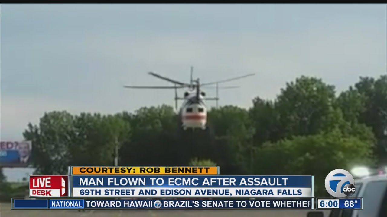 Man flown to ECMC after assault in Niagara Falls - YouTube