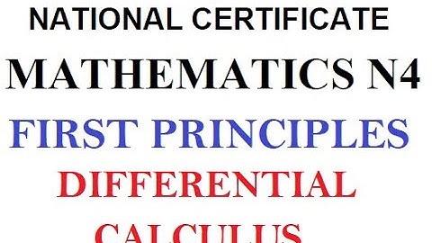 Mathematics N4 Differentiation | First Principles @mathszoneafricanmotives