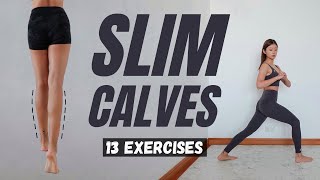 SLIM CALVES QUICK | Best 13 Exercises & Stretches ~ Emi