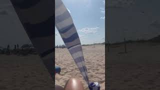 Hundreds of Dragonflies Fly Over Beach