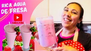 AGUA DE FRESA, la mejor receta de YouTube🤤