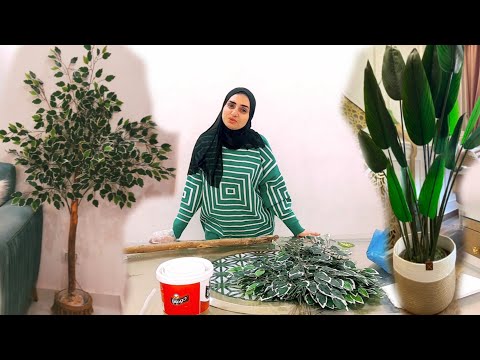 عملت شجره الترند ب 100 جنيه بدل 1200 جنيه طريقه عمل شجره الصناعيه في المنزل