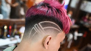 Perfect Skin Fade Design &amp; Color, Mens Haircut..!!!&quot;