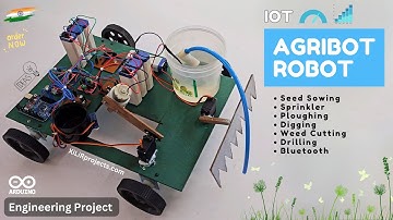 Solar Agriculture Robot with Seed Sowing, Water, Pesticides Sprinkler, Ploughing  | Agribot project