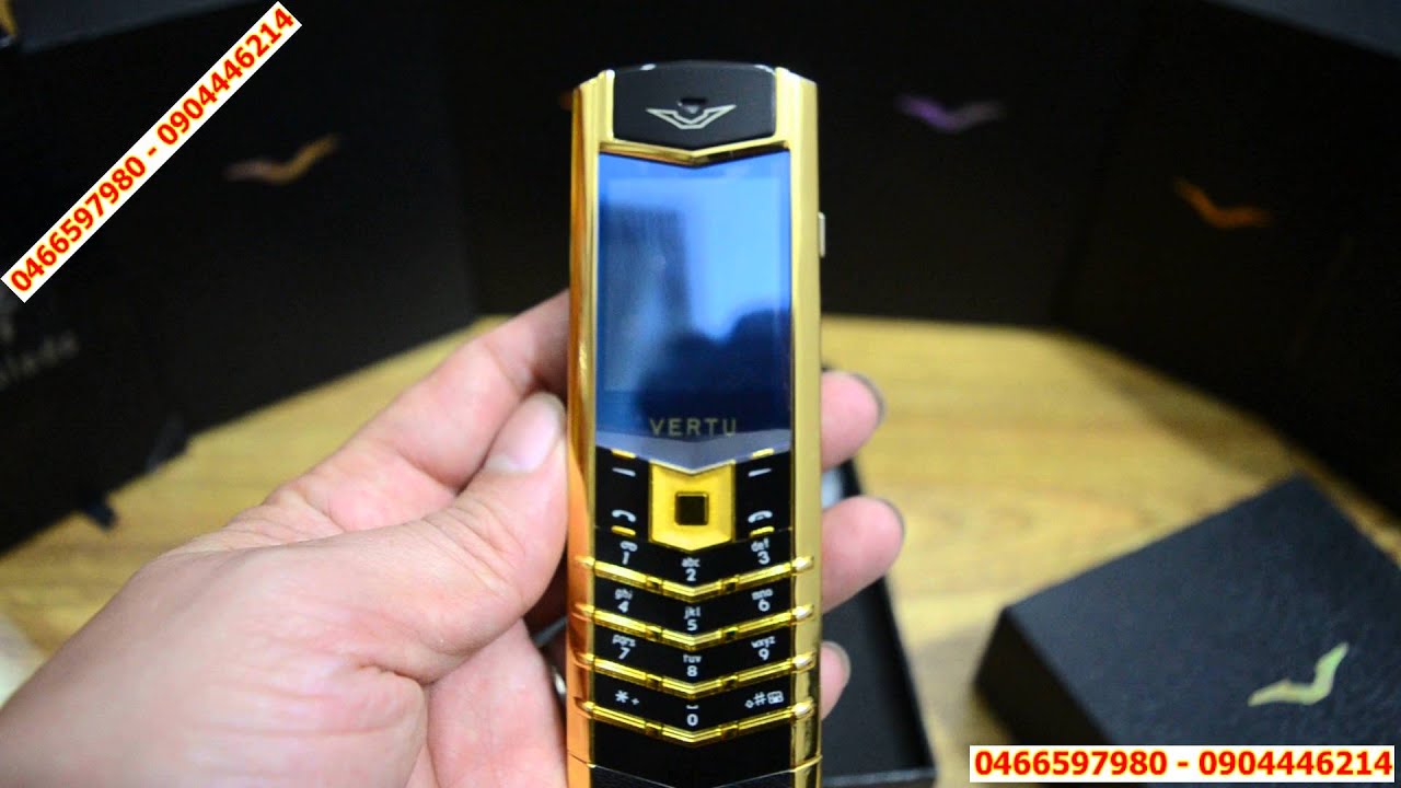 Vertu S038 vàng Gold,Điện thoại vertu S308 kiểu dáng sang chảnh