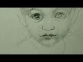 How to draw cute baby face|| pencil sketch|| easy way|| step by step||for beginners|| Artist Jivesh
