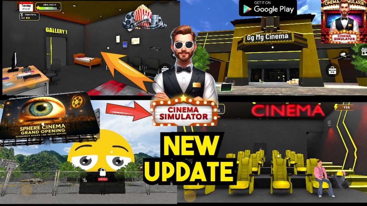 CINEMA MOVIE THEATRE SIMULATOR📽️NEW BIGGEST UPDATE 2025! | ANDROID HD GAMEPLAY🤯