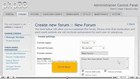 Create a forum in phpBB by VodaHost web hosting