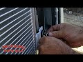 How to remove and replace AC condenser and charge freon on  Freightliner cascadia semi truck