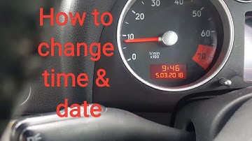 Audi TT mk1 how to change time and date