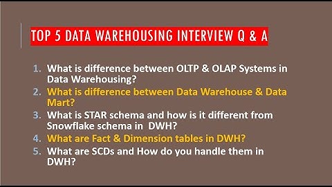 Top 5 Data Warehousing Interview Questions & Answers