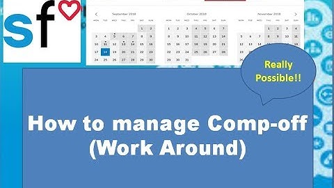 SAP SuccessFactors: Comp Off Management Configuration