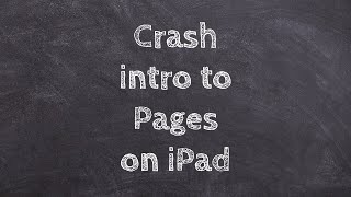 Crash intro to Pages on iPad #appleTeacher